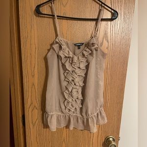 Tan ruffle Cami